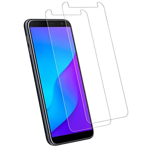 Image of LQLY Screen Protector for Samsung Galaxy J4 Plus / J6 Plus (2 Pack), [High Sensitive] [Scratch Resistance] [Case Friendly] [No-Bubble] Tempered Glass for Samsung Galaxy J4 Plus / J6 Plus