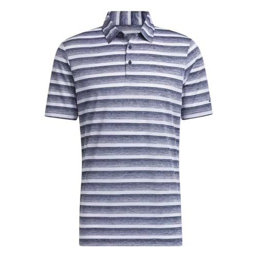 Image of adidas Men's Two Color Stripe Polo Shirt