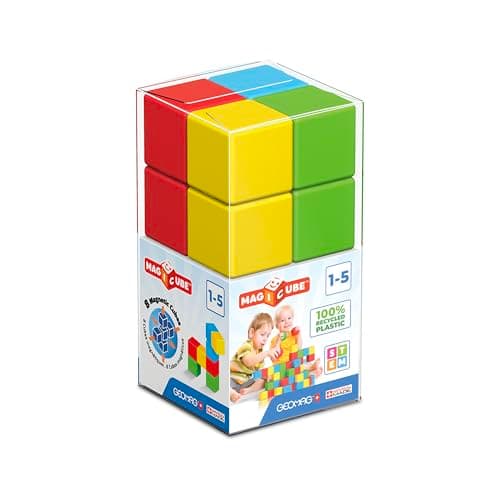 Image of Geomag Magicube 54 Green | Magnetic Toys | Toddler Magnets | STEM-endorsed Educational Building Cube Set for Creativity and Early Learning Fun | Swiss-made | 8 pieces |Ages 1-5