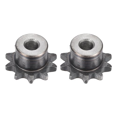 Image of sourcing map Chain Roller Sprocket, 8mm Bore 3/8" Pitch 10 Tooth Single Strand Type B Chain Sprocket, A3 Carbon Steel Roller Chain Sprocket for ISO 06B Chain, 2Pcs