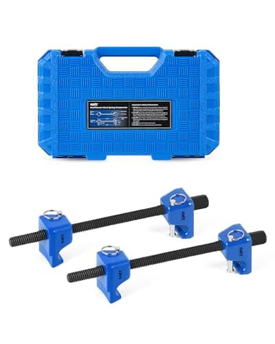 Image of Orion Motor Tech Coil Spring Compressor Tool Set with 265mm Range, Heavy Duty MacPherson Strut Spring Compressor for Car Suspension Work, 1/2" Square Drive & 13/16" Hex Auto Tool with Locking Pins