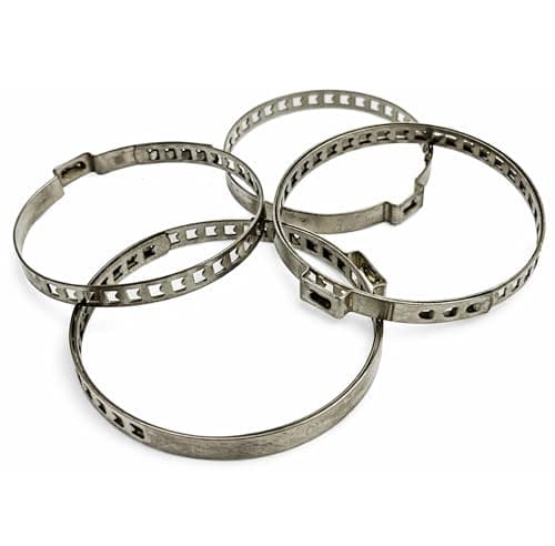 Image of Boltza CV Boot Clips Stainless Steel for Axle Joint, CV Boot Clamp, CV Boot Repair Kit, 25-50mm and 40-110mm, Set of 2 Pairs (4 Clamps)