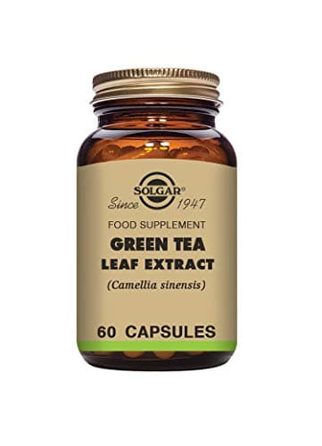 Image of Solgar Green Tea Leaf Extract Vegetable Capsules - Pack of 60 - High Levels of Antioxidants - Promotes Heart Liver and Brain Health - Vegan, Kosher and Gluten-Free