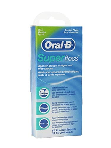 Image of Oral-B Superfloss for Braces, Bridges and Wide Spaces, 50 Threads
