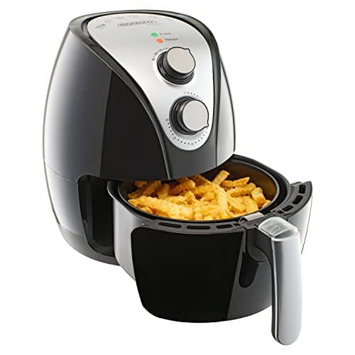 Image of MONZANA® 3.6 Litre Airfryer with Dial Controls | 3.6L Capacity | Adjustable Temperature and Timer Settings | 1500W Hot Air Fryer | Healthy Low Fat Cooking Kitchen Appliance Black