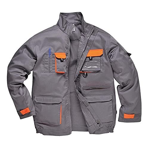 Image of Portwest Texo Contrast Jacket, Size: S, Colour: Grey, TX10GRRS