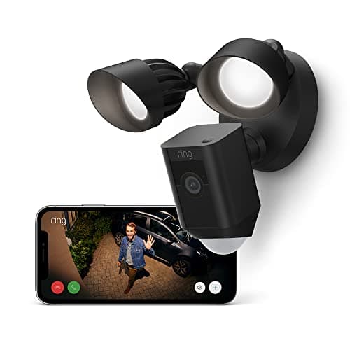 Image of Ring Floodlight Cam Wired Plus | Outdoor Security Camera 1080p HD Video, LED Floodlights, Siren, Wifi, Hardwired | alternative to CCTV system | 30-day free trial of Ring Subscription | Black