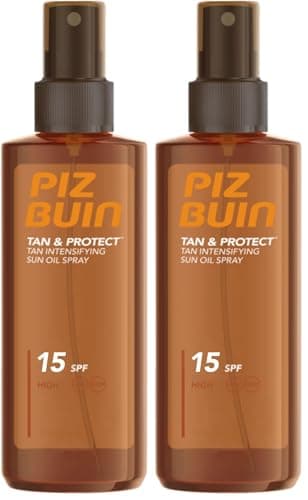 Image of Piz Buin Tan and Protect Tan Accelerating Oil Spray SPF 15, 150 ml (Pack of 2)