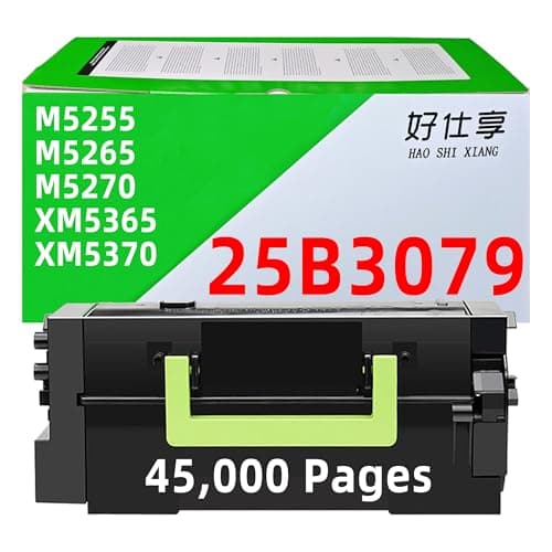 Image of 25B3079 High Yield Cartridge Compatible for 25B3079 45,000 Page Yield for Lexmark M5255 M5265 M5270 XM5365 XM5370 Series Printers 1 Pack