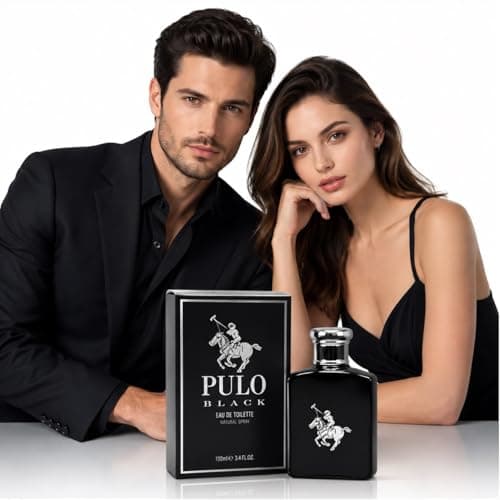 Image of Pulo Black Eau de Toilette for Men Woody Aromatic Aftershave Crisp Masculine Fragrance Medium Intensity Long Lasting Luxury Perfume Gift for Him Daily Wear Elegant Scent 100ml Modaleo