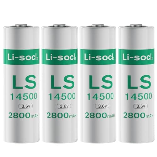 Image of 4 Pack LS1450O ER14505 Batteries, 2800mAh 3.6V AA Lithium Batteries Li-SOCL₂ Non-Rechargeable ER1450O Battery for Water Electricity Meter Generic Battery
