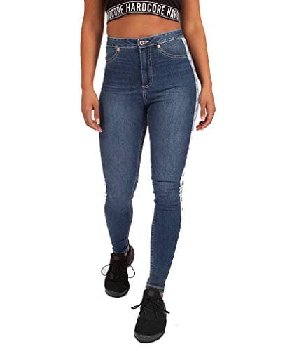 Image of Hardcore Ladies Cotton Rich Soft Touch High or Mid Rise Denim Skinny Jeans (Brooklyn - Luxe Blue, 32W)