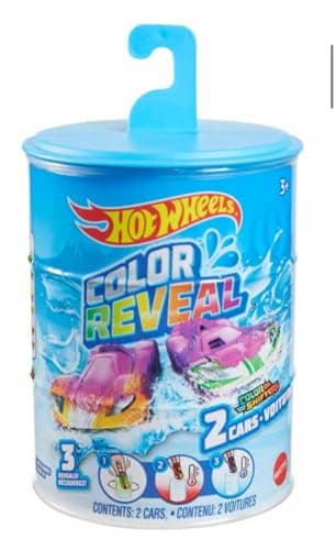Image of Hot Wheels Color Reveal Multipack With 2 Surprise Cars That Change Deco In Warm & Ice Cold Water, Dunking Barrel, Toy For Kids 3 Years & Up