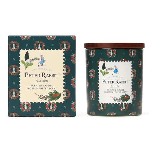 Image of Peter Rabbit Glass Festive Candle – Frosted Forest Scent – 213G (1-Wick) – PR001PCV001N
