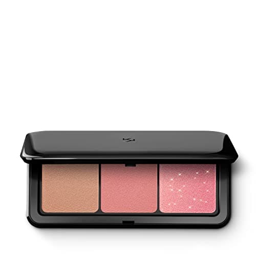 Image of KIKO Milano Multi Finish Trio Blush & Bronzer Palette 02 | Face With 1 And 2 Blushes In Matte Metallic Finishes, 02 Mauve