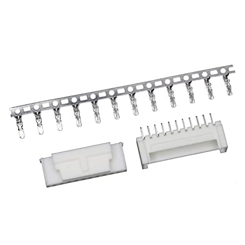 Image of HY 2.0mm 11-pin Board-to-Wire Crimp Connector Plug + PCB Socket + Crimps, Pack of 100 Compatible With YEONHO SMH200