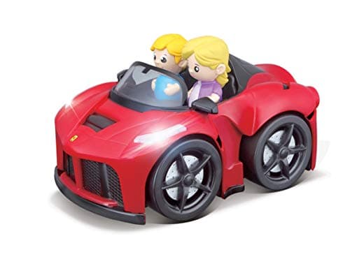 Image of Bb Junior Bburago FERRARI POPPIN DRIVERS Preschool Toy Car, Red, 18.5 cm x 13.5 cm x 18 cm