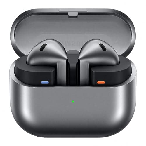 Image of Samsung Galaxy Buds3 with Galaxy AI, Wireless Earbuds, Noise Cancelling, Bluetooth, 360 Audio, Silver, 2 Year Extended Warranty (UK Version)