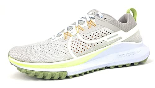 Image of NIKE Men's React Pegasus Trail 4 Sneaker, LT Iron ORE/Volt-Cobblestone, 10 UK