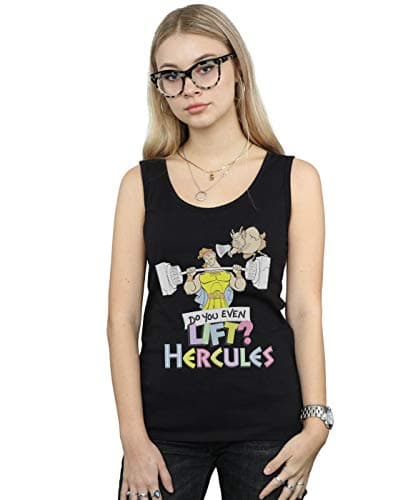 Image of Disney Women's Hercules Do You Even Lift? Vest Black Medium