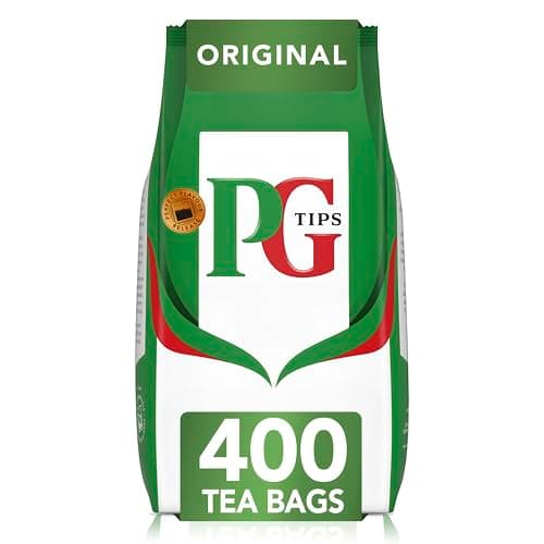 Image of PG Tips Original Black Tea Bags Bulk Flavourful & Full-bodied Perfect Flavour Release 400 Plant Based Biodegradable Teabags
