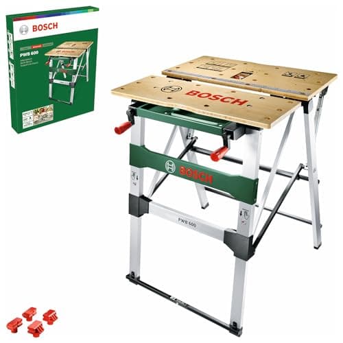 Image of Bosch Work Bench PWB 600 (4 blade clamps, max. load capacity: 200 kg, in Carton Packaging)