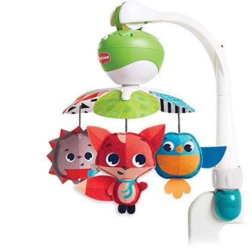 Image of Tiny Love 3-in-1 Take Along Baby Mobile for Cot, 0+ Months, Portable, Multi-Use with 3 Connectors, Cot Mobile with Music, 5 Melodies, 30 Minutes of Continuous Music, Stimulates Senses, Meadow Days