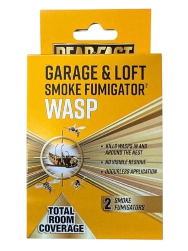 Image of Deadfast Garage & Loft Wasp Fumigator - Effective Wasps Nest Killer for Garages, Lofts & Sheds - Quick & Easy Application - Eliminates Wasps & Nests Safely - Ideal for Indoor/Outdoor Spaces