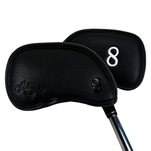 Image of Callaway Golf Magnetic Iron Headcovers Black - Set of 10 Iron Headcovers to Protect Your Golf Clubs