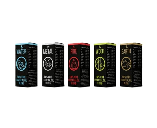 Image of Mystix London | Chinese Elements Essential Oil Blend Gift Pack 5x10ml | Earth, Fire, Metal, Water, Wood Elements | Perfect as a Gift
