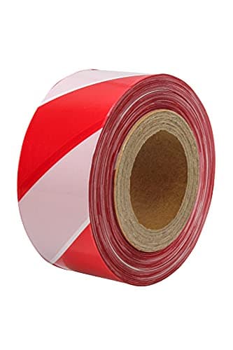 Image of Faithfull FAITAPEBARRW Hazard Warning Barrier Tape 70mm x 500M Red/White