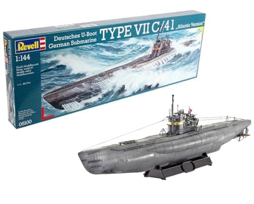 Image of Revell 05100 Deutsches U-BootTYPE VII C/41 AtlanticVersion 1:144 Scale Unbuilt/Unpainted Plastic Model Kit