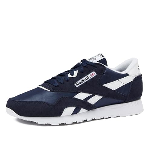 Image of Reebok Classic Nylon Mens Sneakers Tennis Shoes, Vector Navy/Footwear White/Footwear White, 9.5 UK