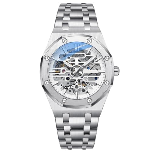 Image of RORIOS Business Dress Men’s Watch Automatic Mechanical Watch Luminous Watch with Stainless Steel Strap Self-Winding Wrist Watch