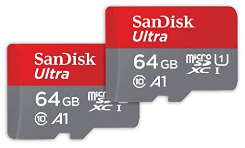 Image of SanDisk 64GB Ultra microSDXC Card + SD Adapter up to 140 MB/s with A1 App Performance UHS-I Class 10 U1 - Twin Pack