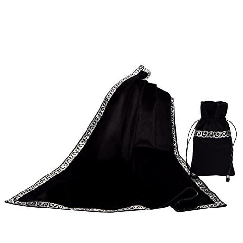 Image of BLESSUME Altar Tarot Table Cloth (Black)(Size: One Size)