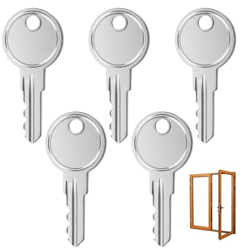 Image of 5Pcs UPVC Window Keys Replacement Compatible with Securistyle Windows Handles, Sturdy Alloy Lock Keys, Quick Security Accessory, UPVC Window Handle Key for Yale, Spare & Replacement Use