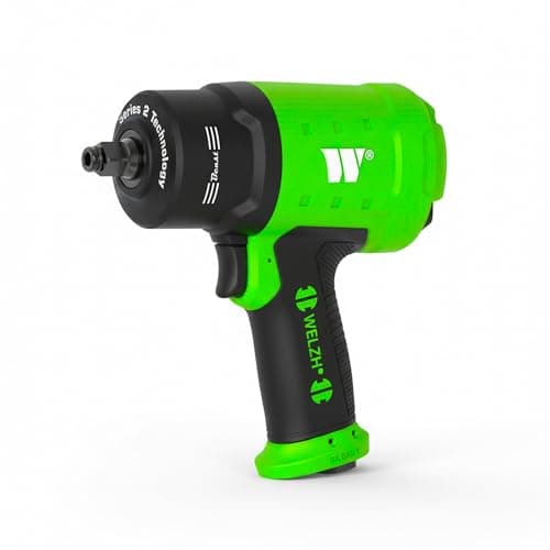 Image of WELZH Beast Edition 2.0 Air Impact Wrench 1/2” Drive 2350Nm Torque Heavy Duty Power Tool with 3-Stage Forward Reverse Control for Automotive Garage Tyre Industrial Use Red Green Blue (Green) 6002-WW