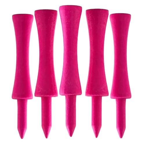 Image of TH Golf 100 PCS Bamboo Golf Tees | Multiple Colours & Sizes | Eco Friendly & Sustainable Bamboo Golf Tees (59mm Castle Neon Bright Pink), 38mm, 54mm, 70mm, 83mm