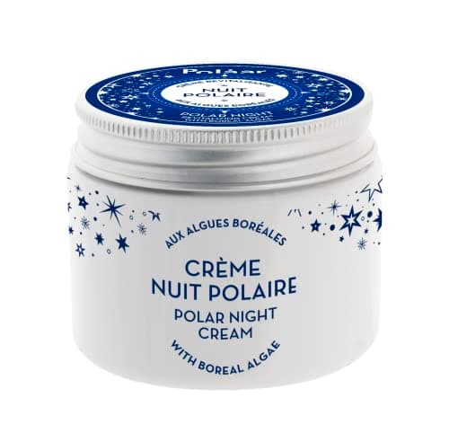 Image of Polåar - Polar Night Revitalizing Cream with Boreal Algae - Anti-Aging, Smoothing, Regenerating, Detoxifying Moisturizing Night Cream - Vegan, Cruelty Free, Made in France - 50 ml