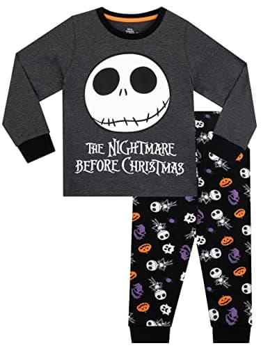 Image of Disney Boys Pyjamas The Nightmare Before Christmas Black 11-12 Years