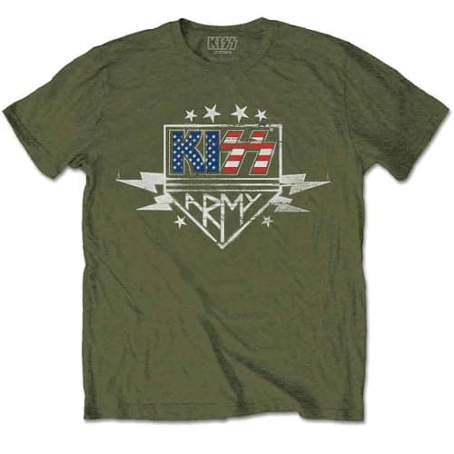 Image of KISS 'Army Lightning' (Green) T-Shirt (xx-Large)