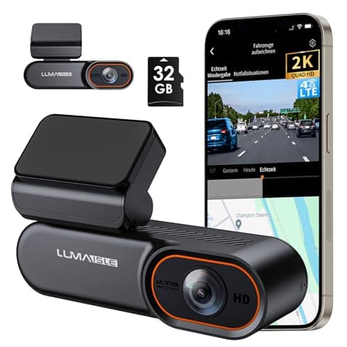 Image of 4G LTE Dash Cam Front, 2K Full HD Dash Camera for Cars, Included 32GB Card, Built-in GPS,Night Vision, 125°Wide Angle, 24/7 Parking Mode, Radar Motion Detection, 2-Way Talk