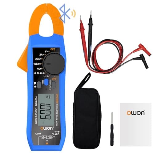 Image of OWON CM2100B Mini Bluetooth Clamp Meter 20000 Counts Handheld True RMS 600V 100A AC/DC Current and Voltage Test with VFC Overload Protection, Resistance Capacitance Tester, NCV Detection Function
