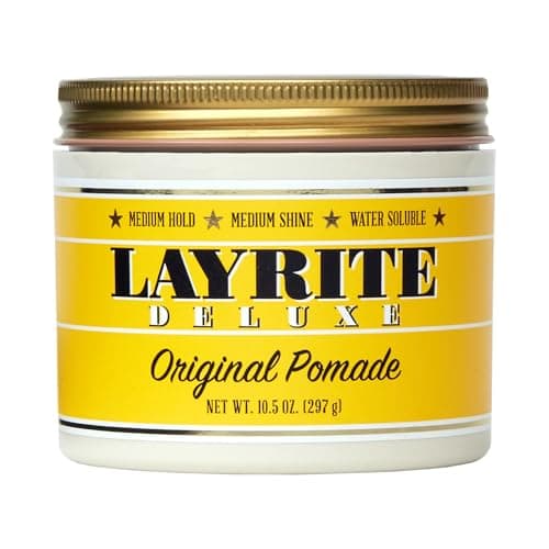 Image of Layrite Original Pomade 297g | Medium Hold Hair Pomade for Men | Medium Shine Finish | Water Soluble | Classic Barber Styling for All Hair Types