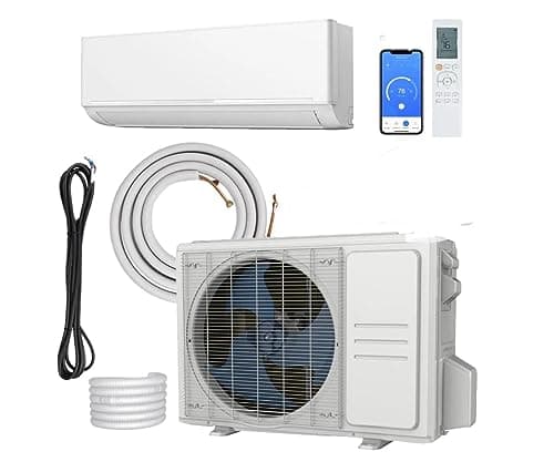 Image of 24000 BTU Air Conditioner Wall Split Wi Fi 5 In 1 Air Cooler Dehumidifier Heater Air Purifier Fan With Heat Pump Remote Control 6.8 kW A++ Rating Pipe and Installation Kit Included