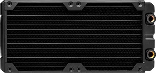 Image of Corsair Hydro X Series, XR5 280 mm Water Cooling Radiator (Dual 140 mm Fan Mounts, Easy Installation, Premium Copper Construction, Polyurethane Coating, Integrated Fan Screw Guides) Black
