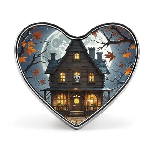 Image of Skull Castle Lapel Pin Exquisite Fashion Brooches Personalized Buttons Badge Novelty Unique Button Pins Cute Heart Shaped Pins Metal Buttons for Backpack Hat Bag Jacket
