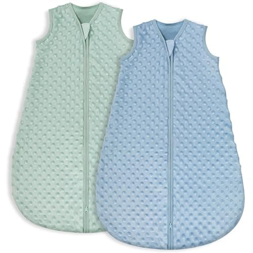 Image of Yoofoss Baby Sleeping Bag 1.5 Tog - 12-18 Months 2 Pack Winter Sleeping Bag Baby with Plush Dots Warm Sleep Sack for Newbron Infant Toddler Warm