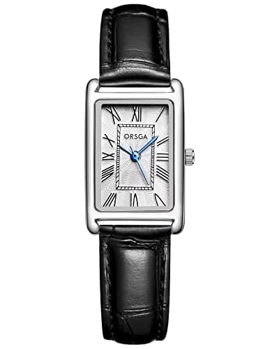Image of CIVO Ladies Watches Rectangular Analogue Quartz Watches for Women Black Leather Waterproof Fashion Girls Dress Wrist Watches Classic Retro, Elegant Gifts for Women